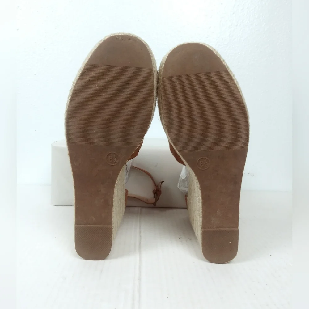 Universal Thread Emery Size 8.5 Brown Espadrilles Wedge Platform Sandals Shoes
